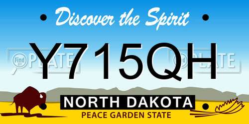 Y715QH North Dakota License Plate