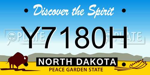 Y7180H North Dakota License Plate