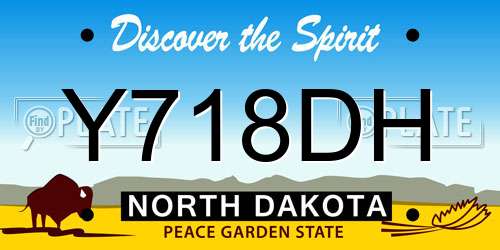Y718DH North Dakota License Plate