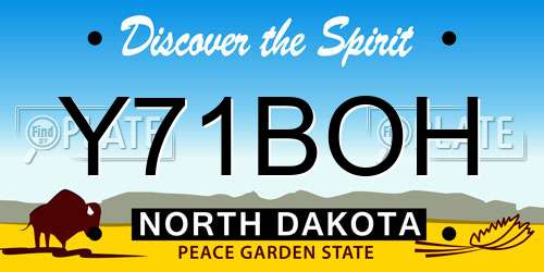 Y71BOH North Dakota License Plate