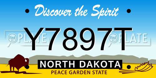 Y7897T North Dakota License Plate