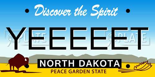 YEEEEET North Dakota License Plate