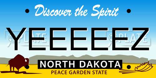 YEEEEEZ North Dakota License Plate
