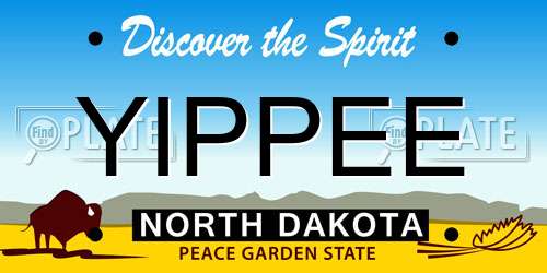 YIPPEE North Dakota License Plate