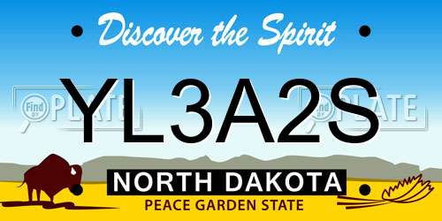 YL3A2S North Dakota License Plate