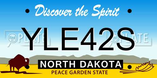 YLE42S North Dakota License Plate