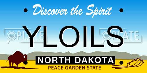 YLOILS North Dakota License Plate