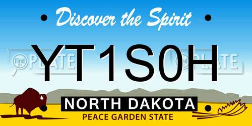 YT1S0H North Dakota License Plate
