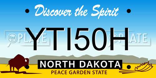 YTI50H North Dakota License Plate