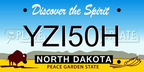 YZI50H North Dakota License Plate
