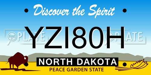 YZI80H North Dakota License Plate
