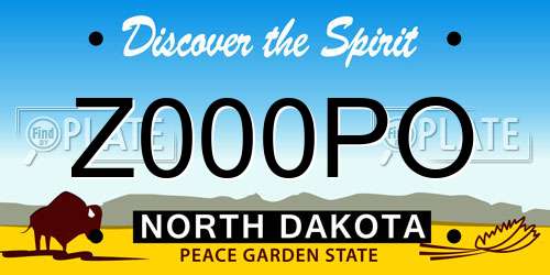 Z000PO North Dakota License Plate