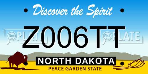 Z006TT North Dakota License Plate