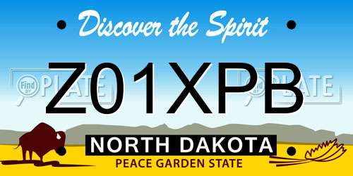 Z01XPB North Dakota License Plate