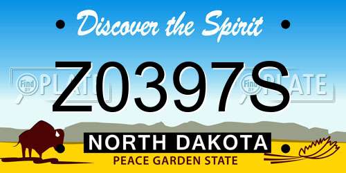 Z0397S North Dakota License Plate