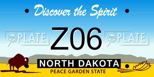 Z06 North Dakota License Plate