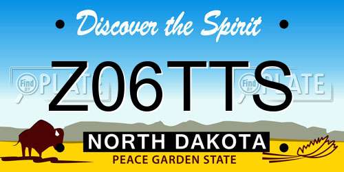 Z06TTS North Dakota License Plate