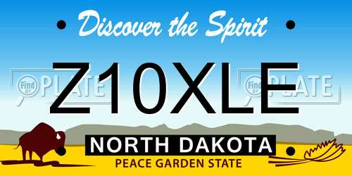 Z10XLE North Dakota License Plate