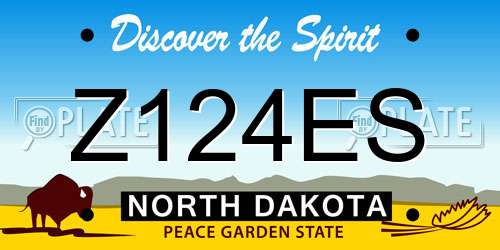Z124ES North Dakota License Plate