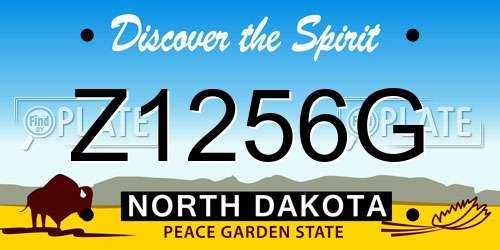 Z1256G North Dakota License Plate