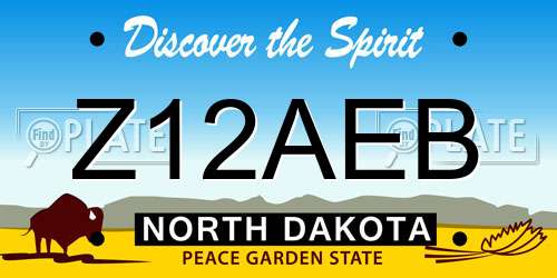 Z12AEB North Dakota License Plate