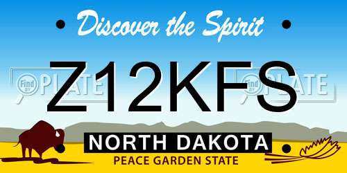 Z12KFS North Dakota License Plate