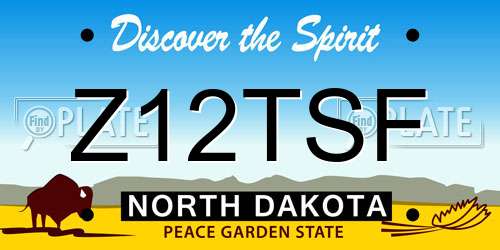 Z12TSF North Dakota License Plate