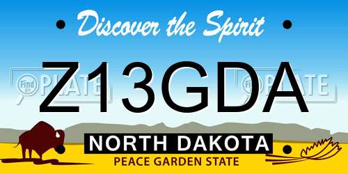 Z13GDA North Dakota License Plate