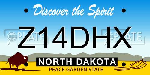 Z14DHX North Dakota License Plate