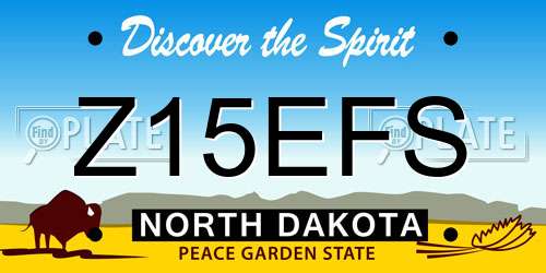 Z15EFS North Dakota License Plate