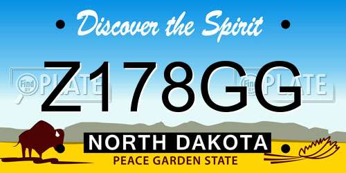 Z178GG North Dakota License Plate