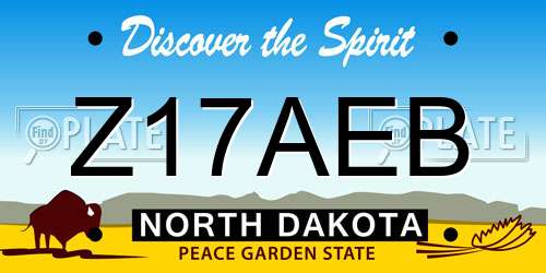 Z17AEB North Dakota License Plate