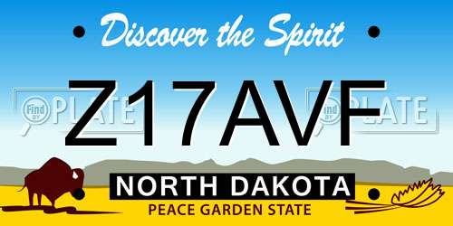 Z17AVF North Dakota License Plate