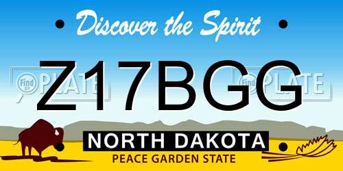 Z17BGG North Dakota License Plate