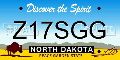 Z17SGG North Dakota License Plate