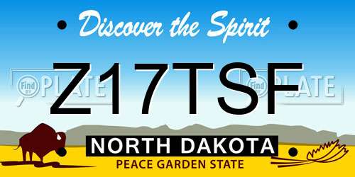 Z17TSF North Dakota License Plate