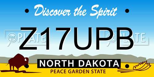 Z17UPB North Dakota License Plate
