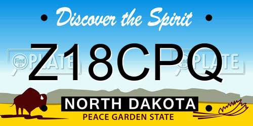 Z18CPQ North Dakota License Plate