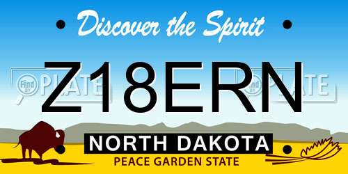 Z18ERN North Dakota License Plate