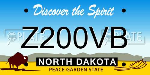 Z200VB North Dakota License Plate