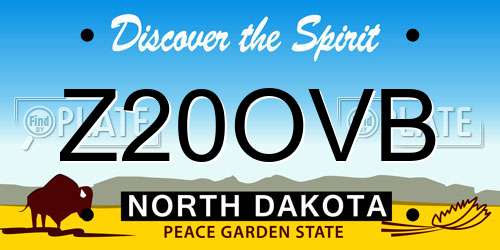 Z20OVB North Dakota License Plate