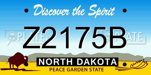Z2175B North Dakota License Plate