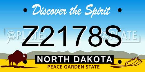 Z2178S North Dakota License Plate