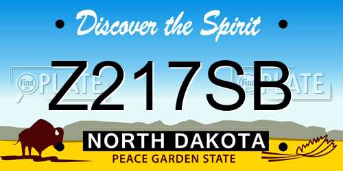 Z217SB North Dakota License Plate