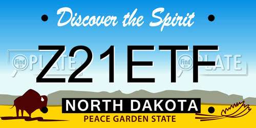 Z21ETF North Dakota License Plate