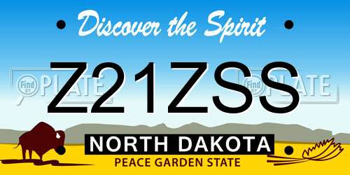 Z21ZSS North Dakota License Plate