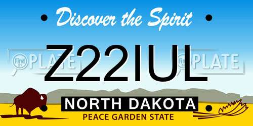 Z22IUL North Dakota License Plate