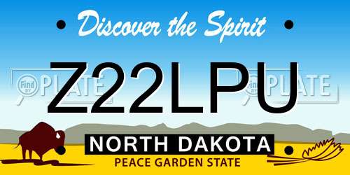 Z22LPU North Dakota License Plate