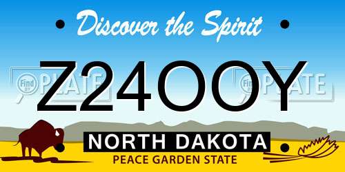 Z24OOY North Dakota License Plate