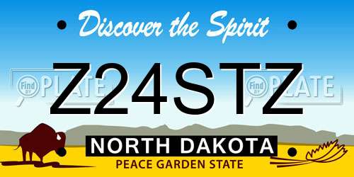 Z24STZ North Dakota License Plate